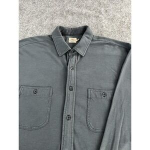 Faherty Legend Sweater Shirt Mens XL Long Sleeve Button Up Blue Preppy Soft EUC